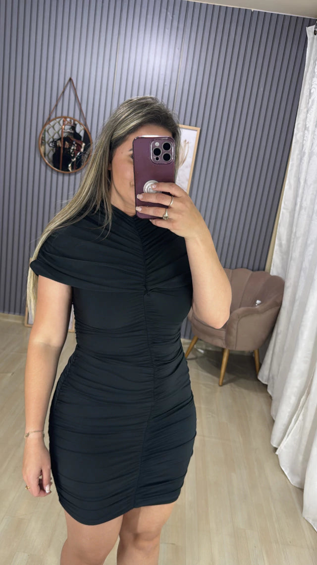 VESTIDO DRAPIADO VIRGÍNIA