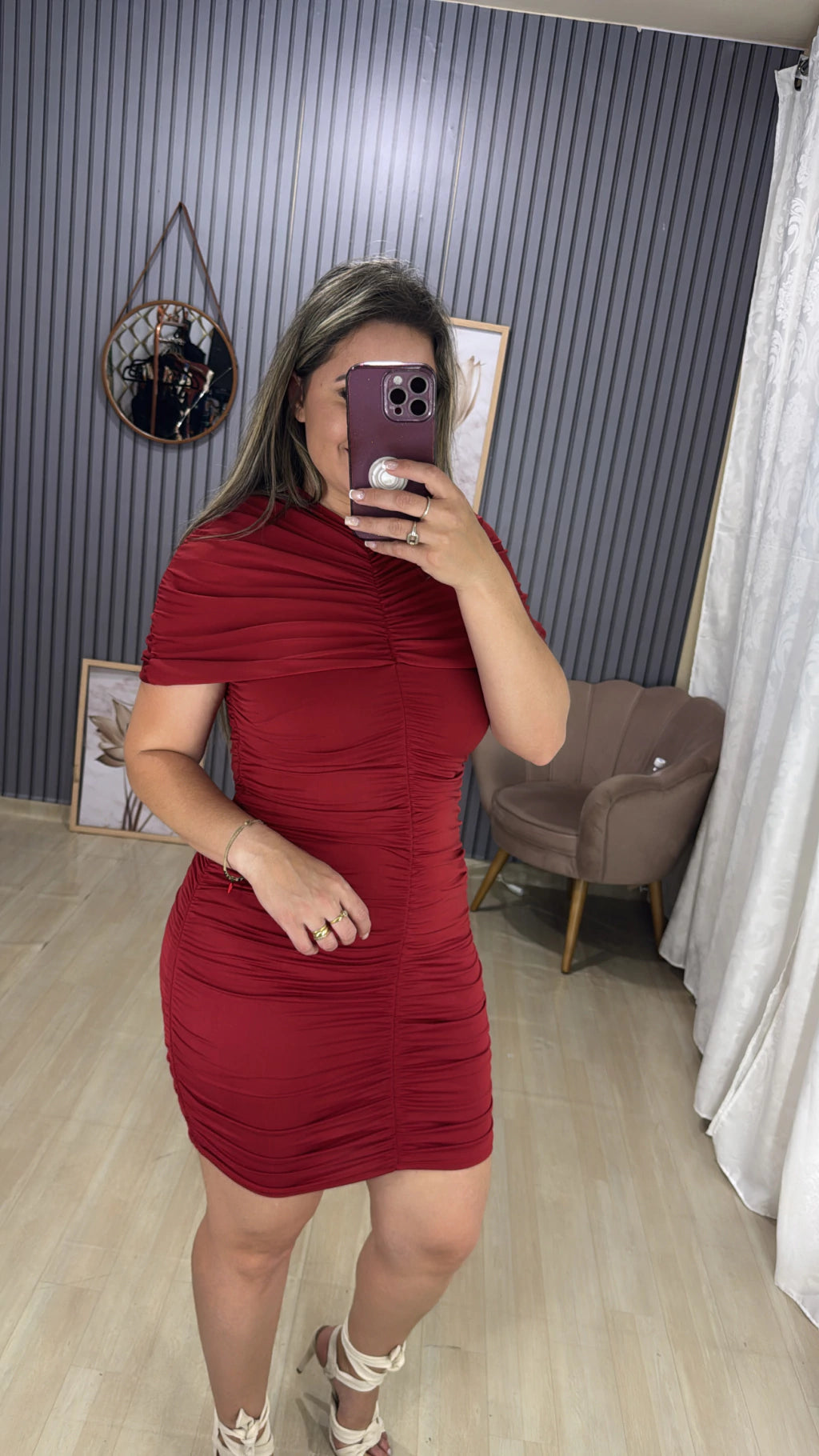 VESTIDO DRAPIADO VIRGÍNIA