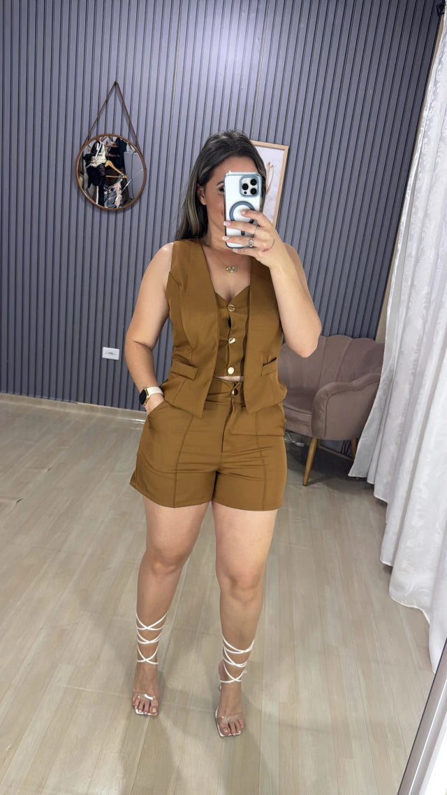 CONJUNTO SHORTS ALFAIATARIA ESSENCIAL