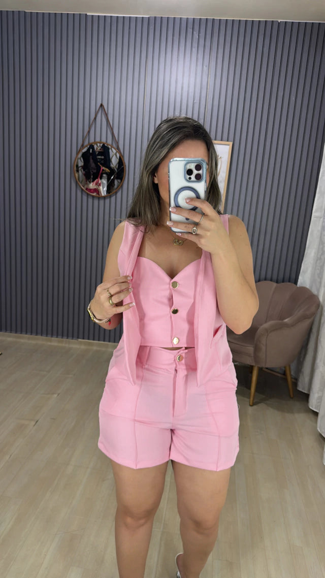 CONJUNTO SHORTS ALFAIATARIA ESSENCIAL